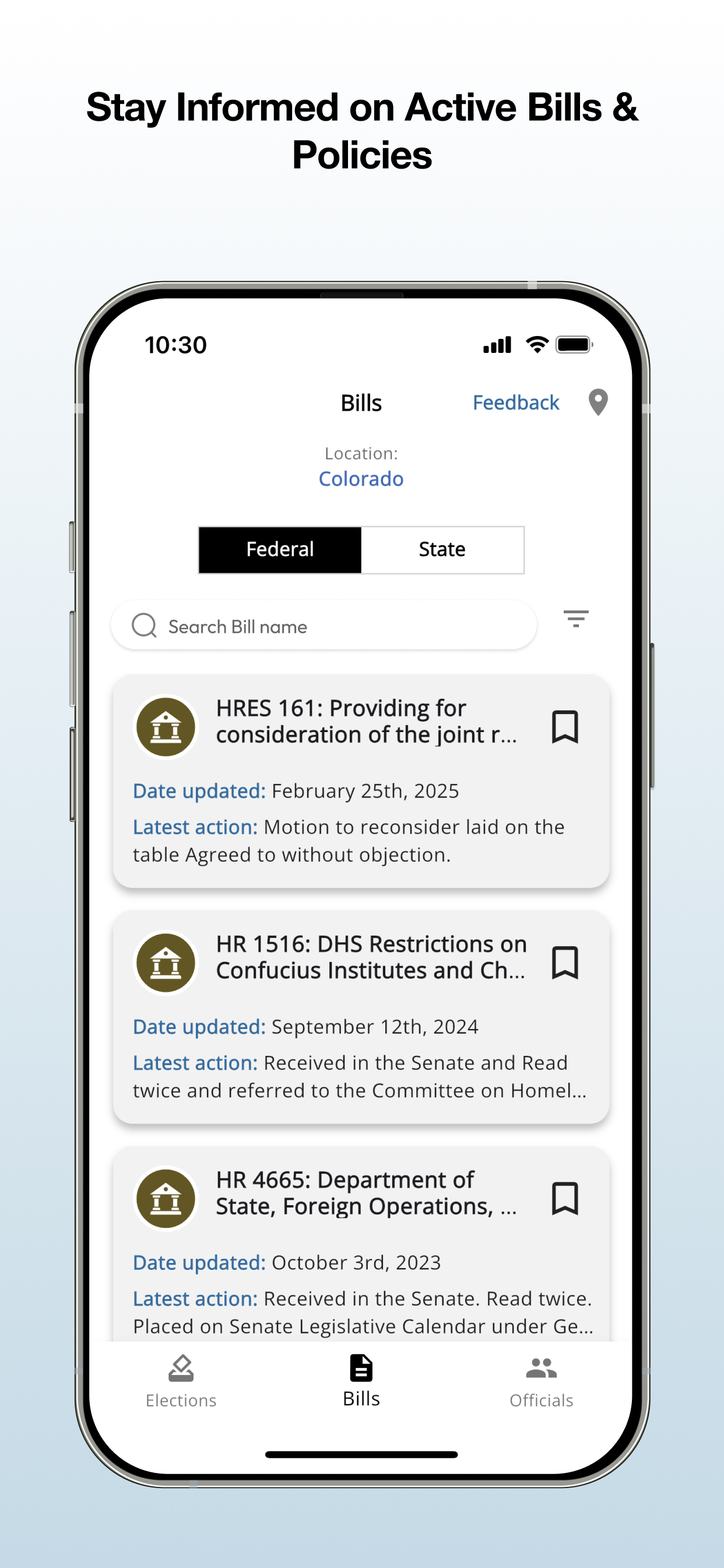 Real-time Political Data